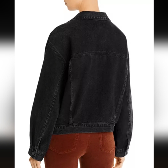 Agolde Charli Women's Black Denim Jacket - Picture 2 of 7